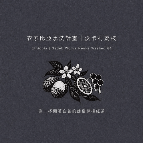 ETHIOPIA GEDEB WORKA NENKE WASHED G1 &nbsp; 衣索比亞・耶加雪菲・沃卡村・荔枝處理場・水洗 G1