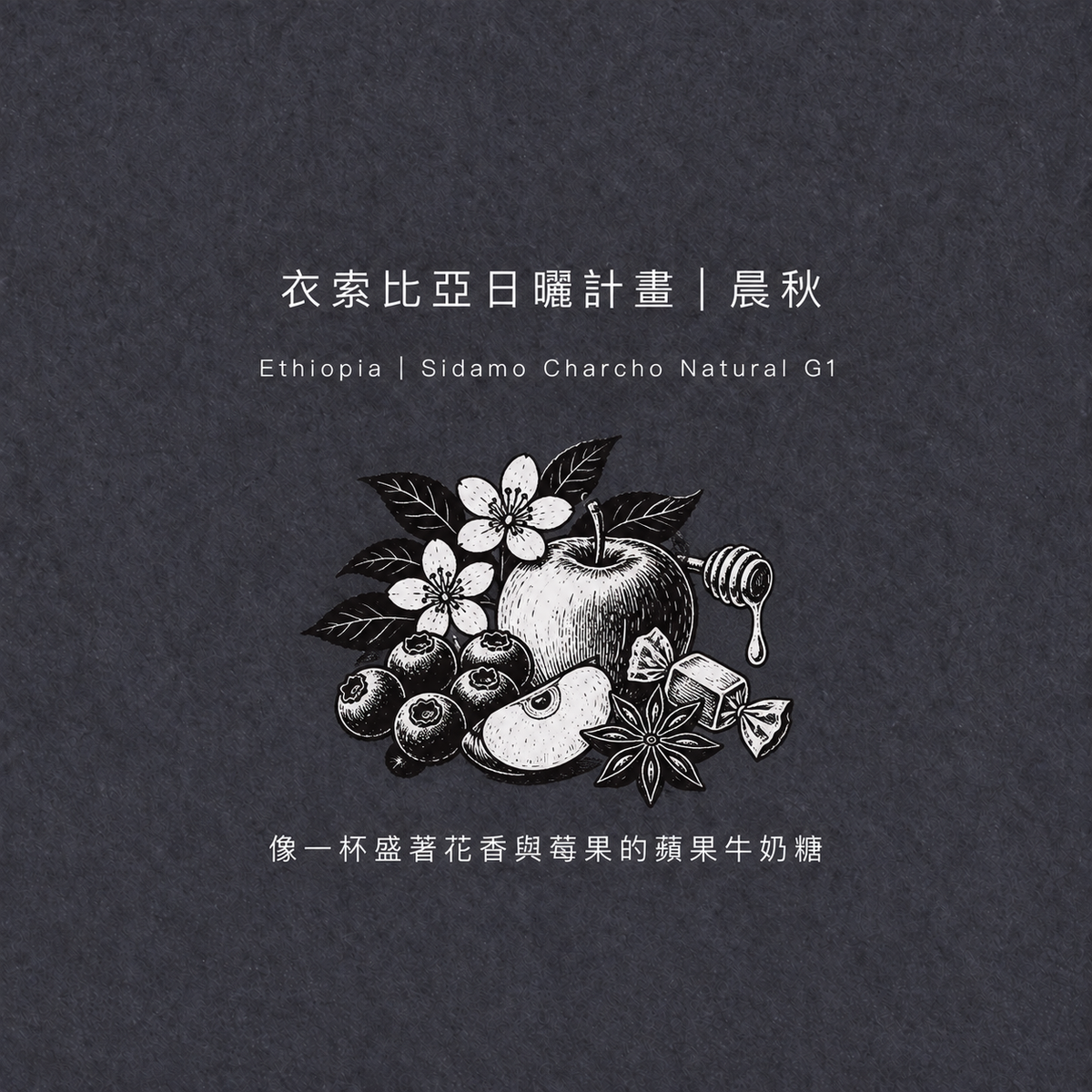 ETHIOPIA SIDAMO CHARCHO NATURAL G1 衣索比亞・西達摩・晨秋・日曬 G1